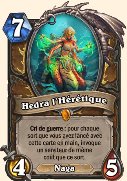 Hedra l'heretique carte Hearhstone