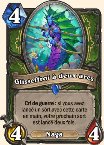 Glisseffroi a deux arcs carte Hearhstone