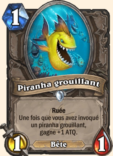 Piranha grouillant carte Hearhstone
