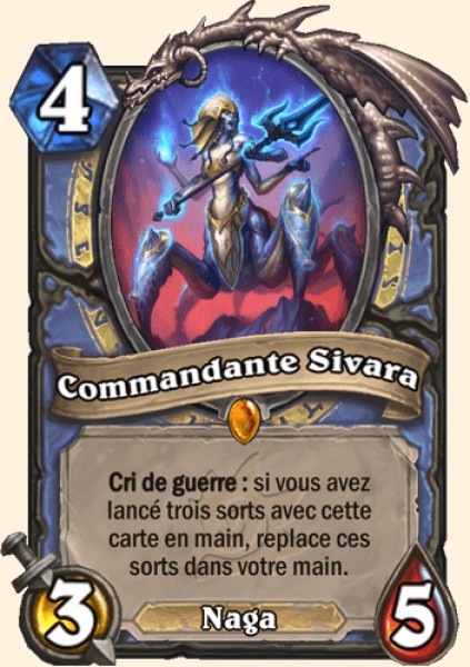 Commandant Sivara carte Hearhstone
