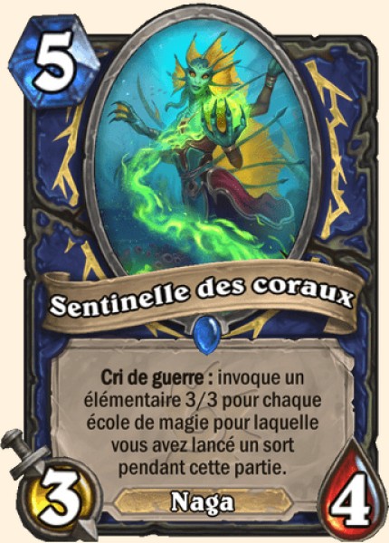 Sentinelle des coraux carte Hearhstone