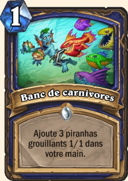 Banc de carnivores carte Hearhstone