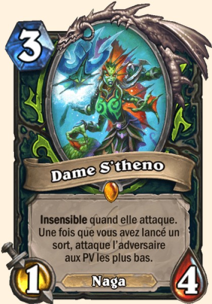 Dame S'theno carte Hearhstone