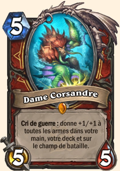 Dame Corsandre carte Hearhstone