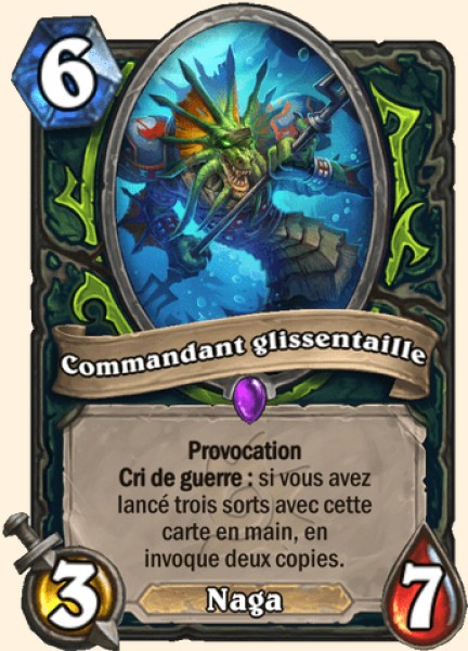 Commandant glissentaille carte Hearhstone