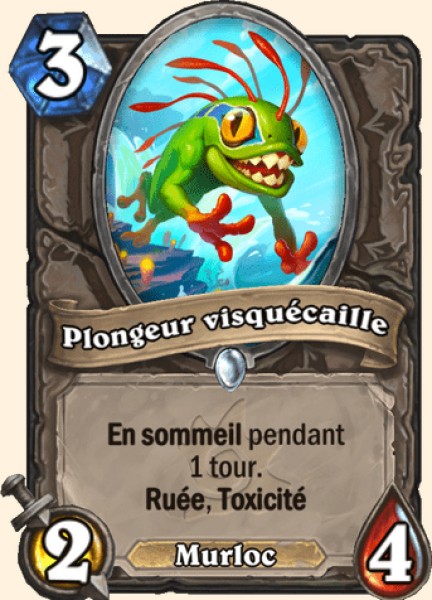 Plongeur Ecailles gluantes carte Hearhstone