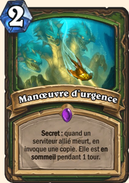 Manoeuvre d'urgence carte Hearhstone
