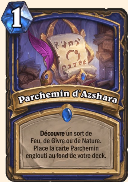 Parchemin d'Azshara carte Hearhstone