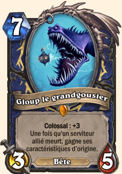 Gloup le grandgousier carte Hearhstone