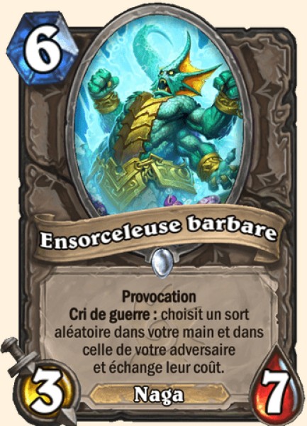 Ensorceleuse barbare carte Hearhstone