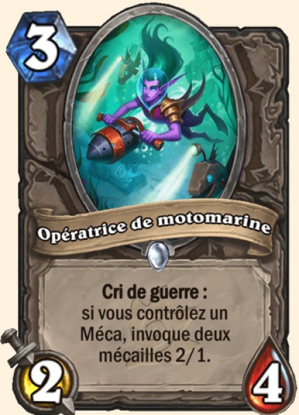 Operatrice de motomarine carte Hearhstone