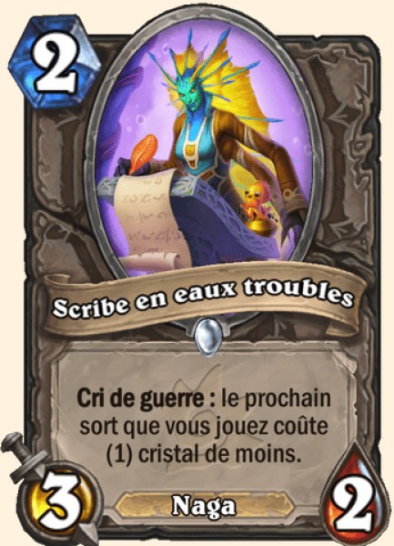 Scribe en eaux troubles carte Hearhstone