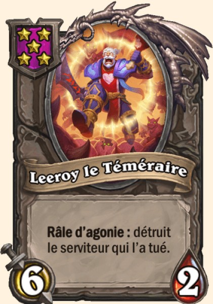 Leeroy le Temeraire carte Hearhstone