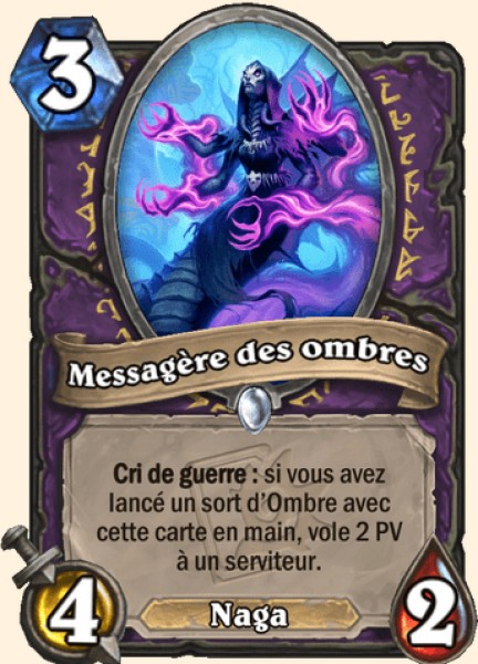 Messagere des ombres carte Hearhstone