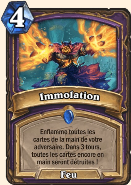 Immolation carte Hearhstone