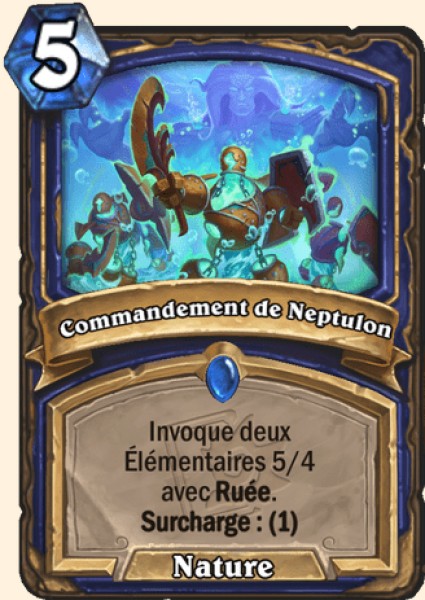 Commandement de Neptulon carte Hearhstone
