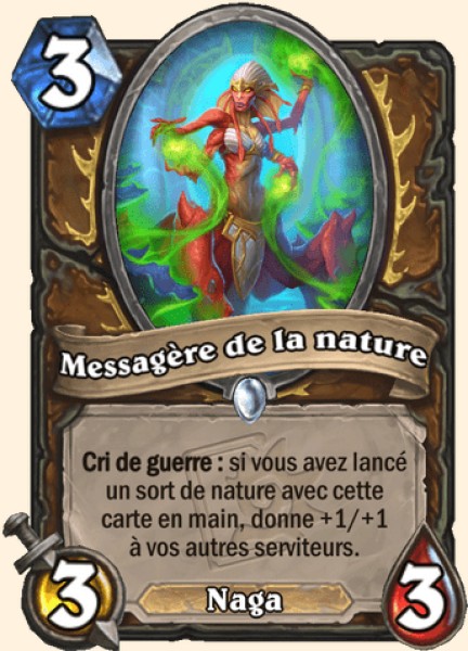 Messagère de la nature carte Hearthstone