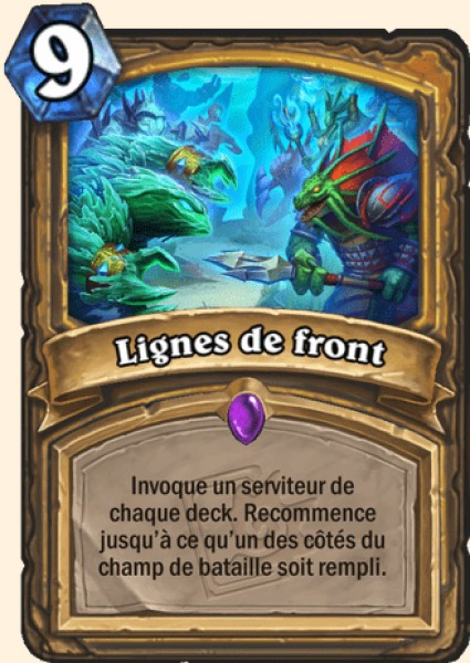 Lignes de front carte Hearhstone