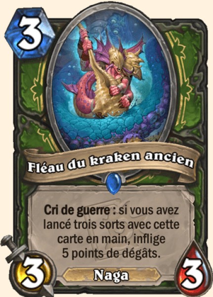 Fleau du kraken ancien carte Hearhstone