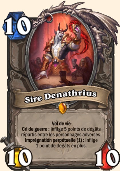 Sire Denathrius carte Hearhstone