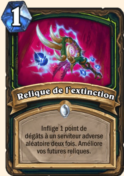 Relique de l'extinction carte Hearhstone