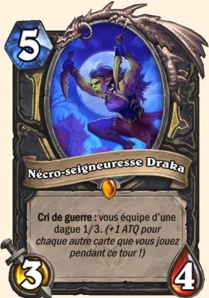 Necro-seigneur Draka carte Hearhstone