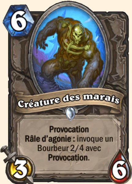 Creature des marais carte Hearhstone