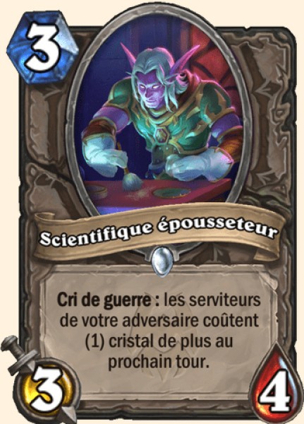 Scientifique epousseteur carte Hearhstone