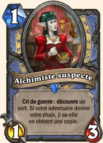 Alchimiste suspecte carte Hearhstone