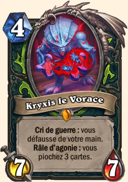 Kryxis le Vorace carte Hearhstone