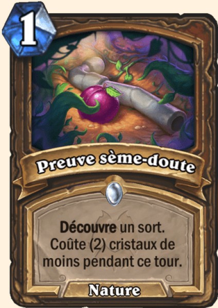 Preuves cachees carte Hearhstone