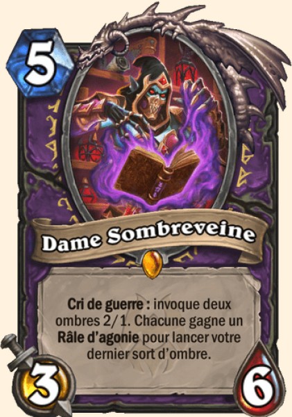 Dame Inerva Sombreveine carte Hearhstone