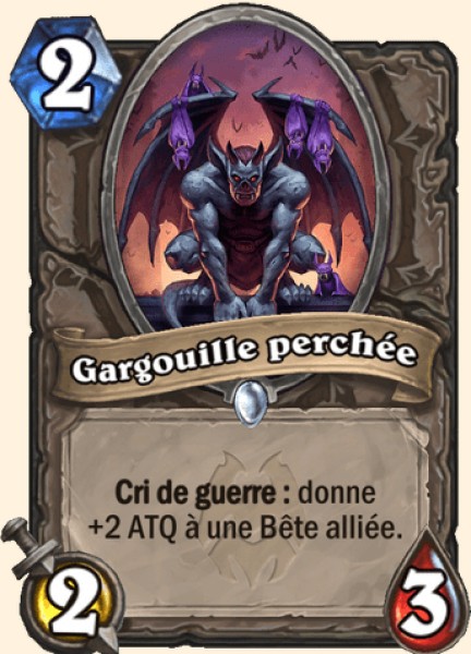 Gargouille perchee carte Hearhstone