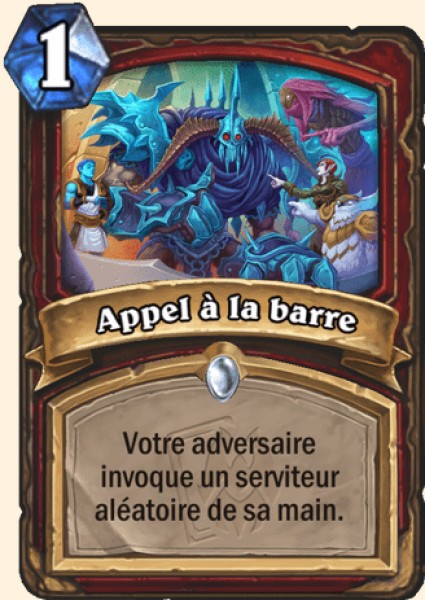 Appel à la barre carte Hearthstone