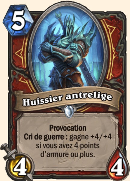 Huissier antrelige carte Hearthstone