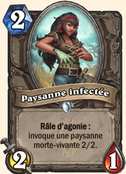Paysanne infectee carte Hearhstone