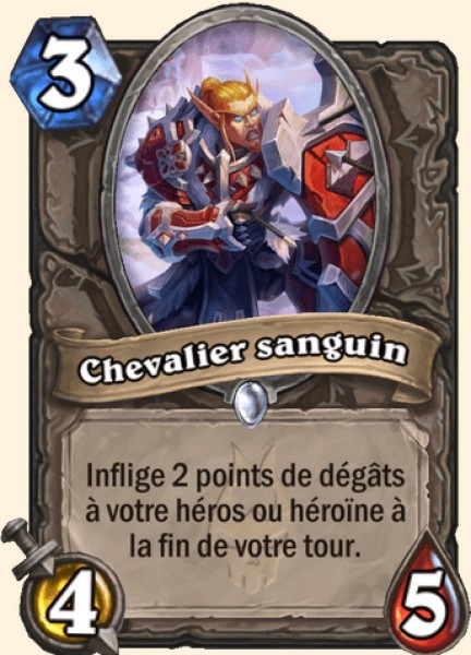 Chevalier sanguin carte Hearhstone