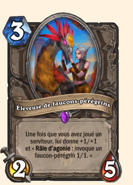 Eleveur de faucon-peregrin carte Hearhstone