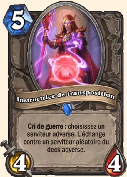 Instructrice de transposition carte Hearhstone