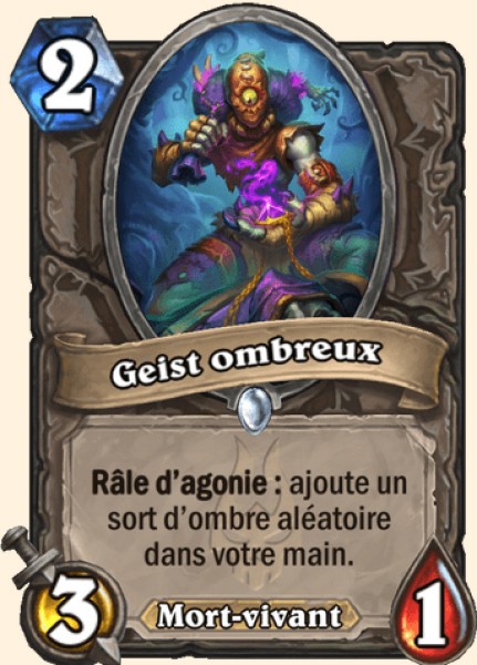 Geist ombreux carte Hearhstone