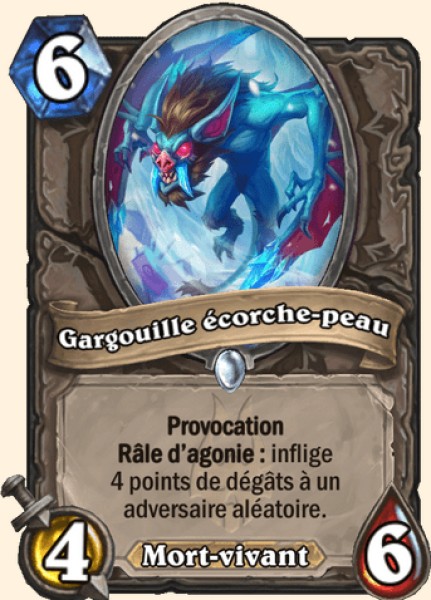 Gargouille ecorche-peau carte Hearhstone