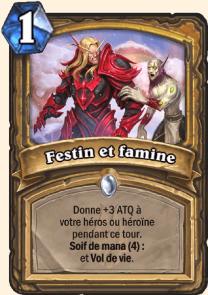 Festin et famine carte Hearhstone
