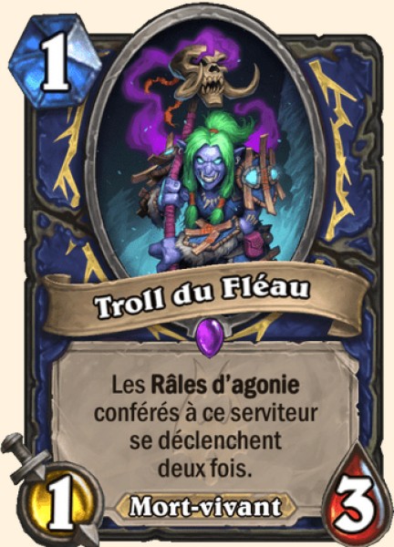 Troll du Fleau carte Hearhstone