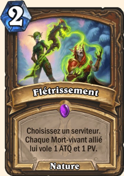 Fletrissement carte Hearhstone