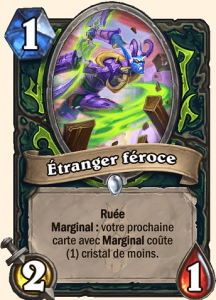 Etranger feroce carte Hearhstone