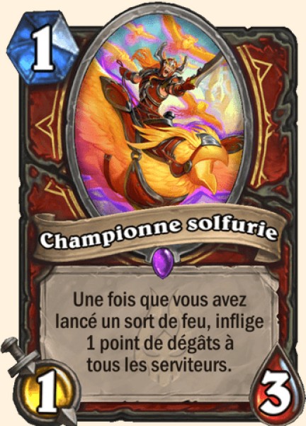 Championne solfurie carte Hearhstone