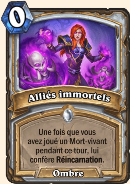 Allies immortels carte Hearhstone