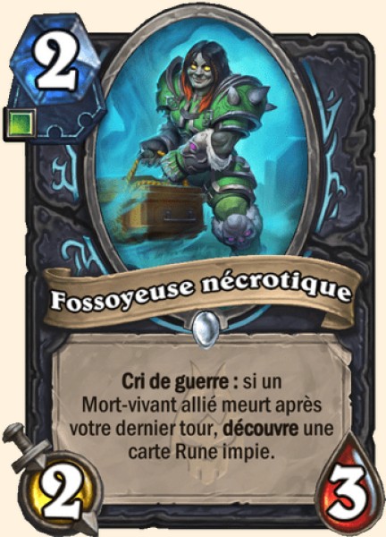Fossoyeuse necrotique carte Hearhstone