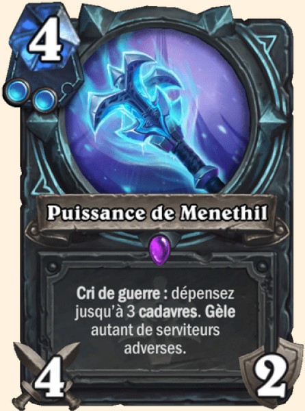 Puissance de Menethil carte Hearhstone