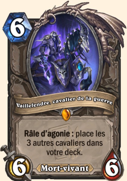Vaillefendre, cavalier de la guerre carte Hearhstone